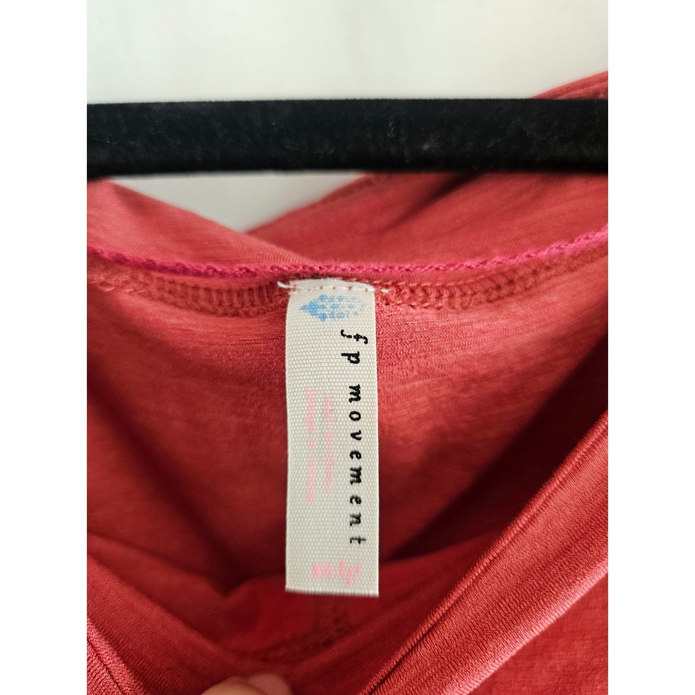 FP Movement Top Womens XS Rust Excellent Dolman Sleeve Activewear Zip Pocket - Picture 3 of 4
